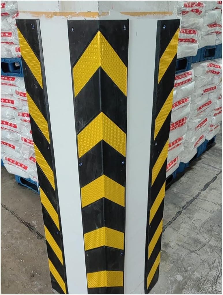 Car Parking Protector Car Parking Protector Wall Corner Guard For Parking Garages, 1cm Thick Wall Corner Rubber Column, Anti-scratch Goods Lift Entrance Protection for garages and warehouses(2pcs-100c