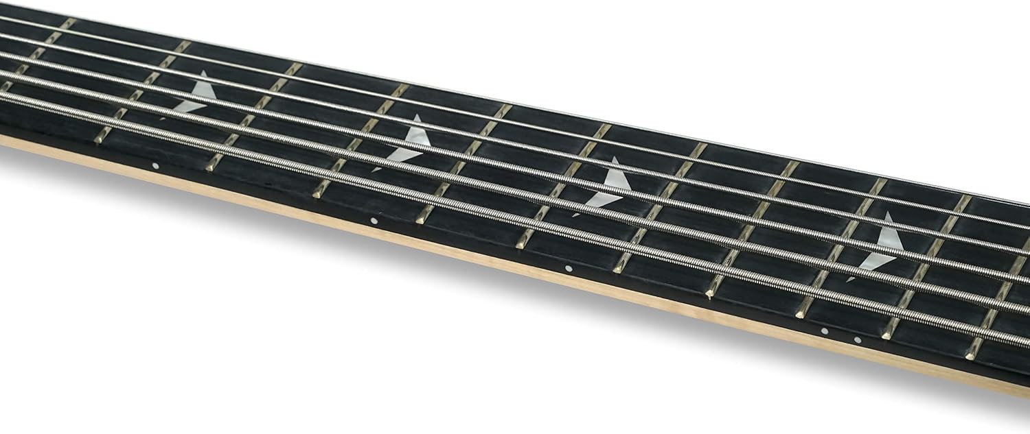 TARIO 6 String Electric Bass Bolt_On Maple Neck,Poplar Body Sunburst