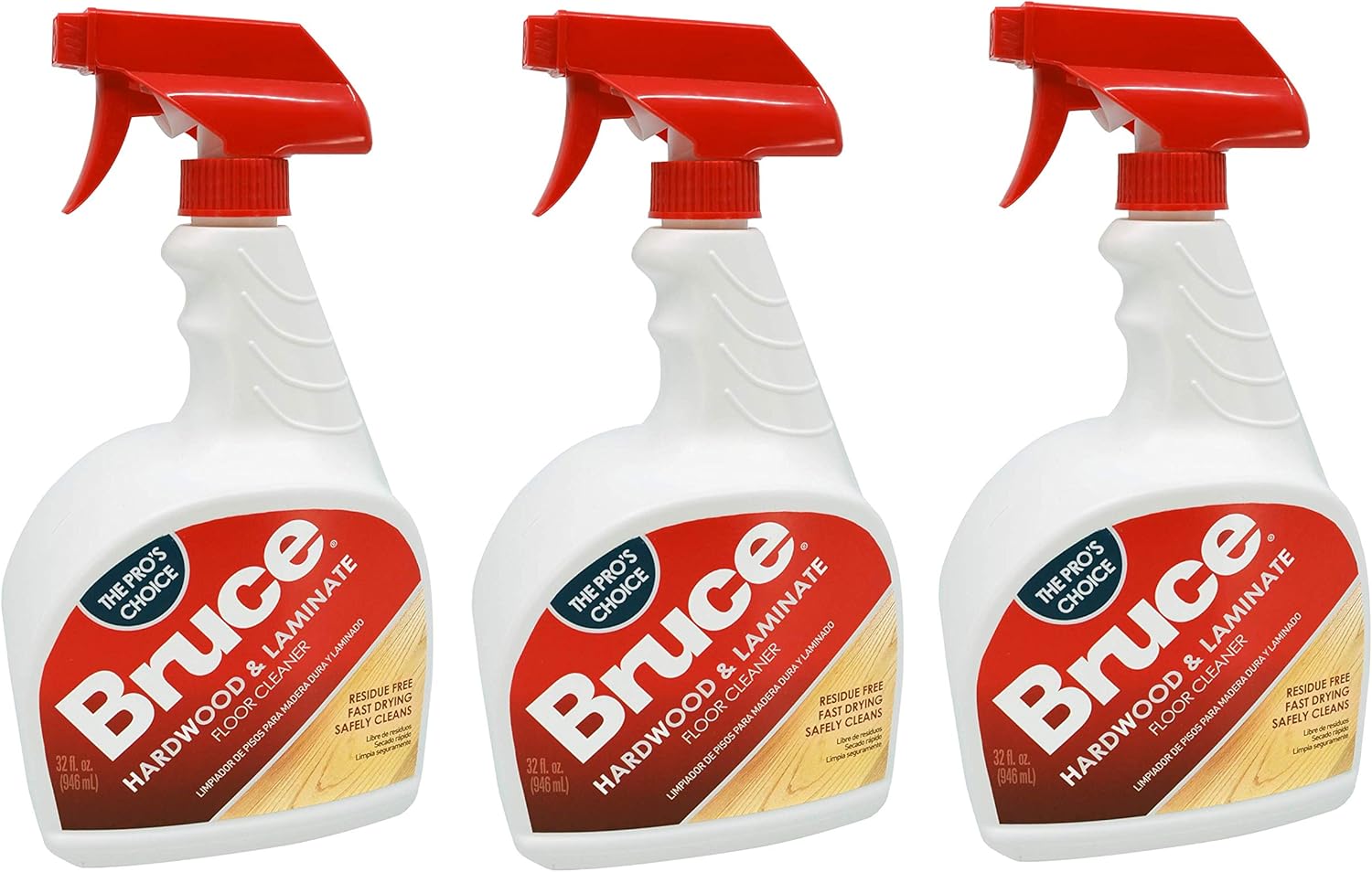 Bruce No Wax Floor Cleaner 32 Oz, 4 Set of 3 Pack