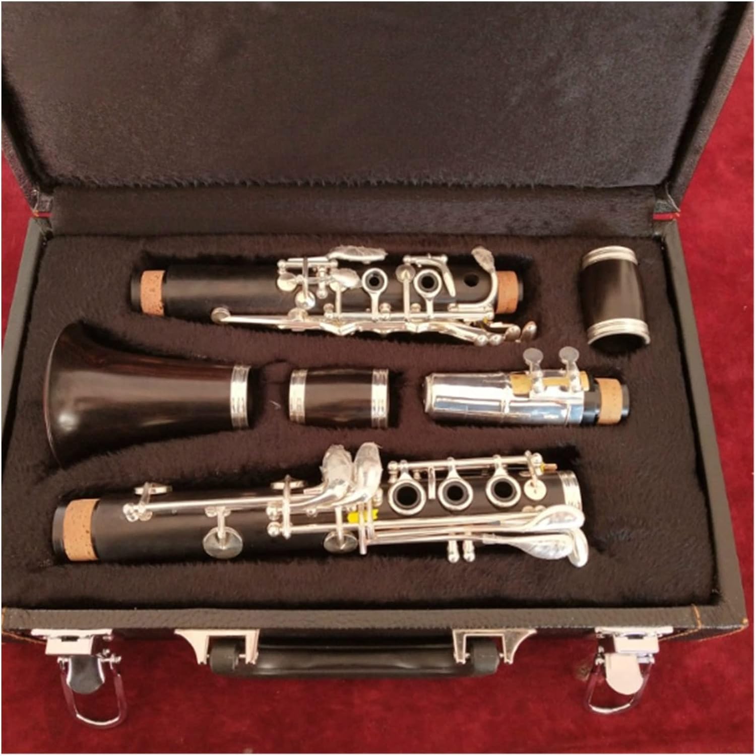 C Key Clarinet Ebony Professional Woodwind Instruments Clarinet Black Tube Good Material and Sound Clarinet for Beginner