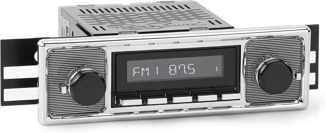 RetroRadio Compatible with 1972-74 Jaguar V12 with Becker-Style Plate Features Include Bluetooth, USB, AM/FM HBC-M2-308-509-40-80JA