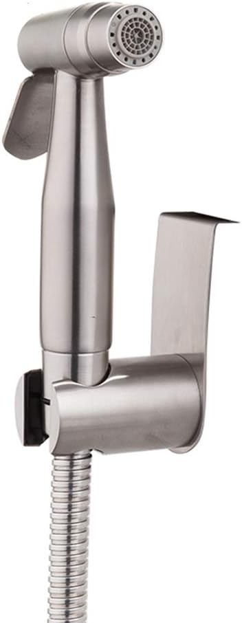 Stainless Steel Hand Held Bidet Sprayer Toilet Cleaning Faucet Shower Head Portable Taps Kit for Personal Hygiene