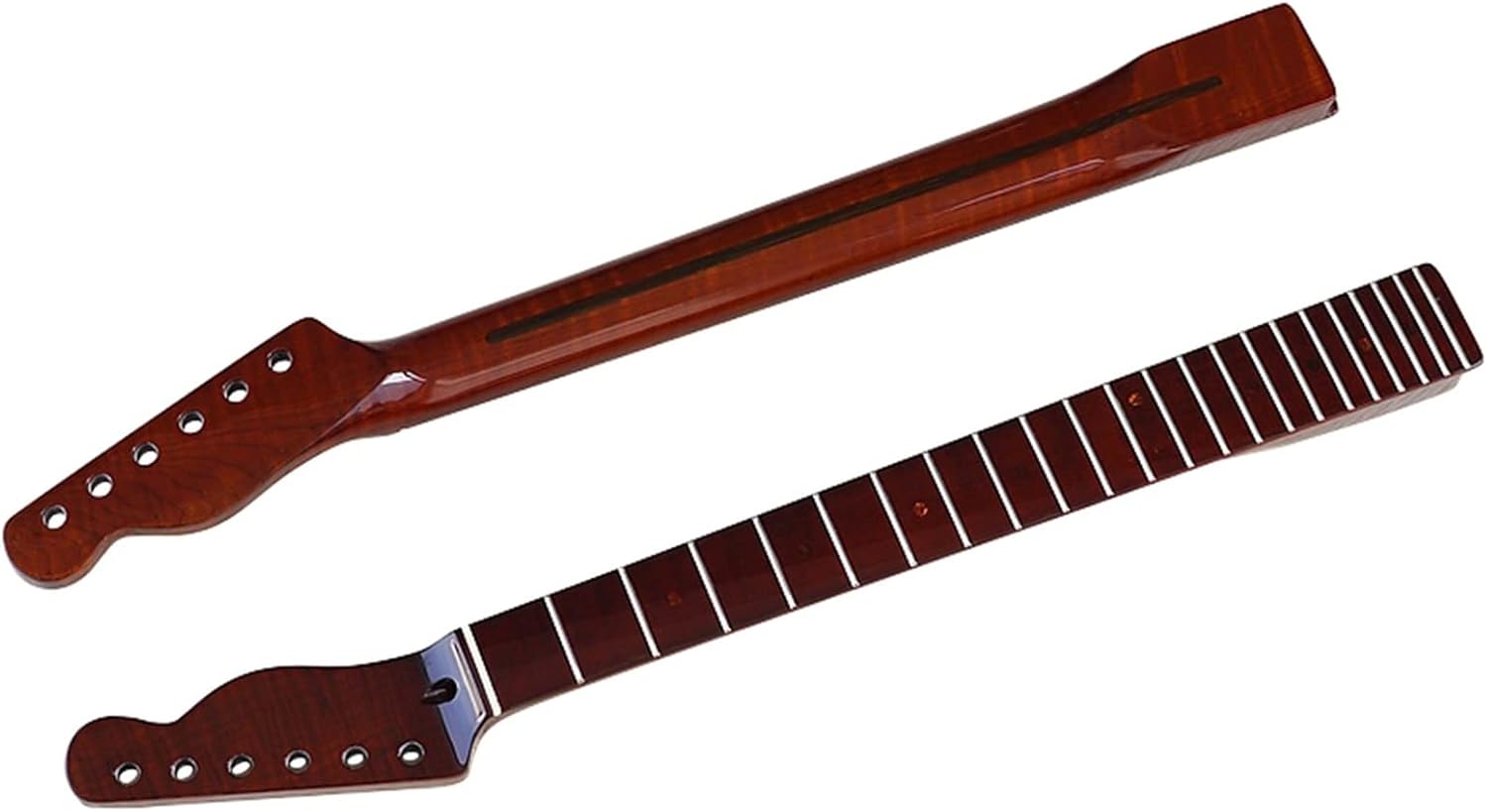 Maple Electric Guitar Neck Brown Color 22 Frets 5.6cm Width High Glossy for TL Guitar Neck Unfinished Guitar Neck