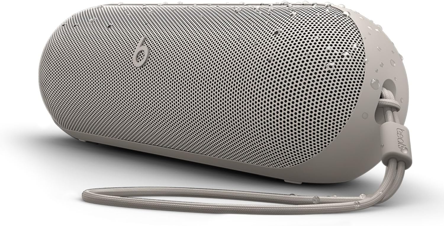 Beats Pill x Kim Kardashian - Wireless Bluetooth Speaker and Portable Charger via USB-C - Up to 24 Hours Battery Life, IP67 Water Resistant, Apple & Android Compatible, Built-in Mic – Light Gray