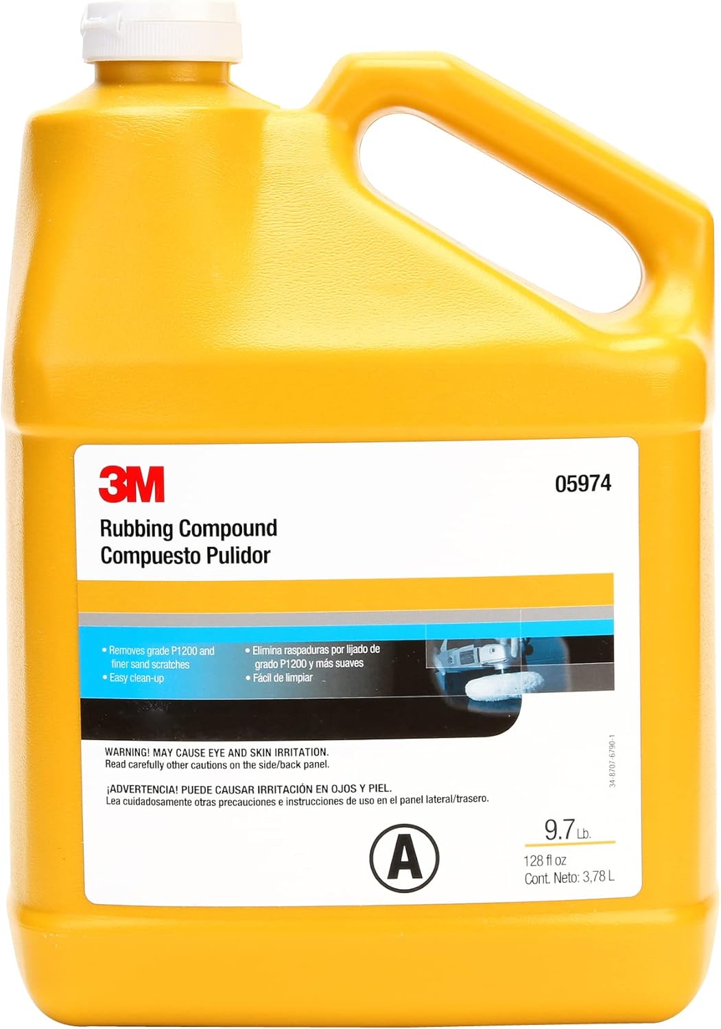 3M Rubbing Compound, 05974, Liquid Formula, 1 gal (3.78L)