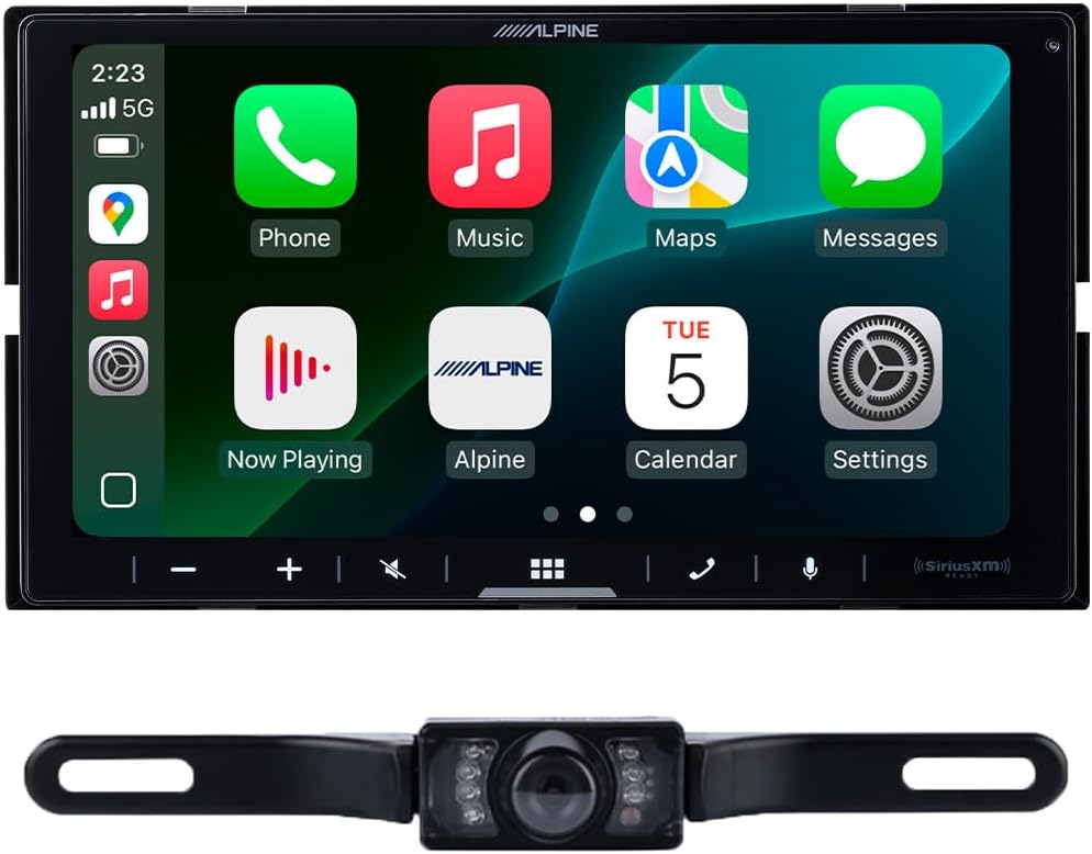 Alpine iLX-W770 Digital Multimedia Receiver with CarPlay and Android Auto and DICA License Plate Camera