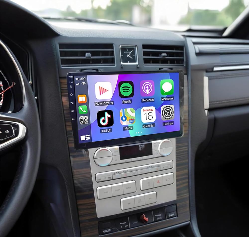 4+64G Car Stereo for Lincoln 2008-2014,10.1 Inch Android 13 Double Din Car Radio with Carplay & Android Auto, in-Dash Navigation Radio with BT Mirror Link WiFi FM Radio & Backup Camera