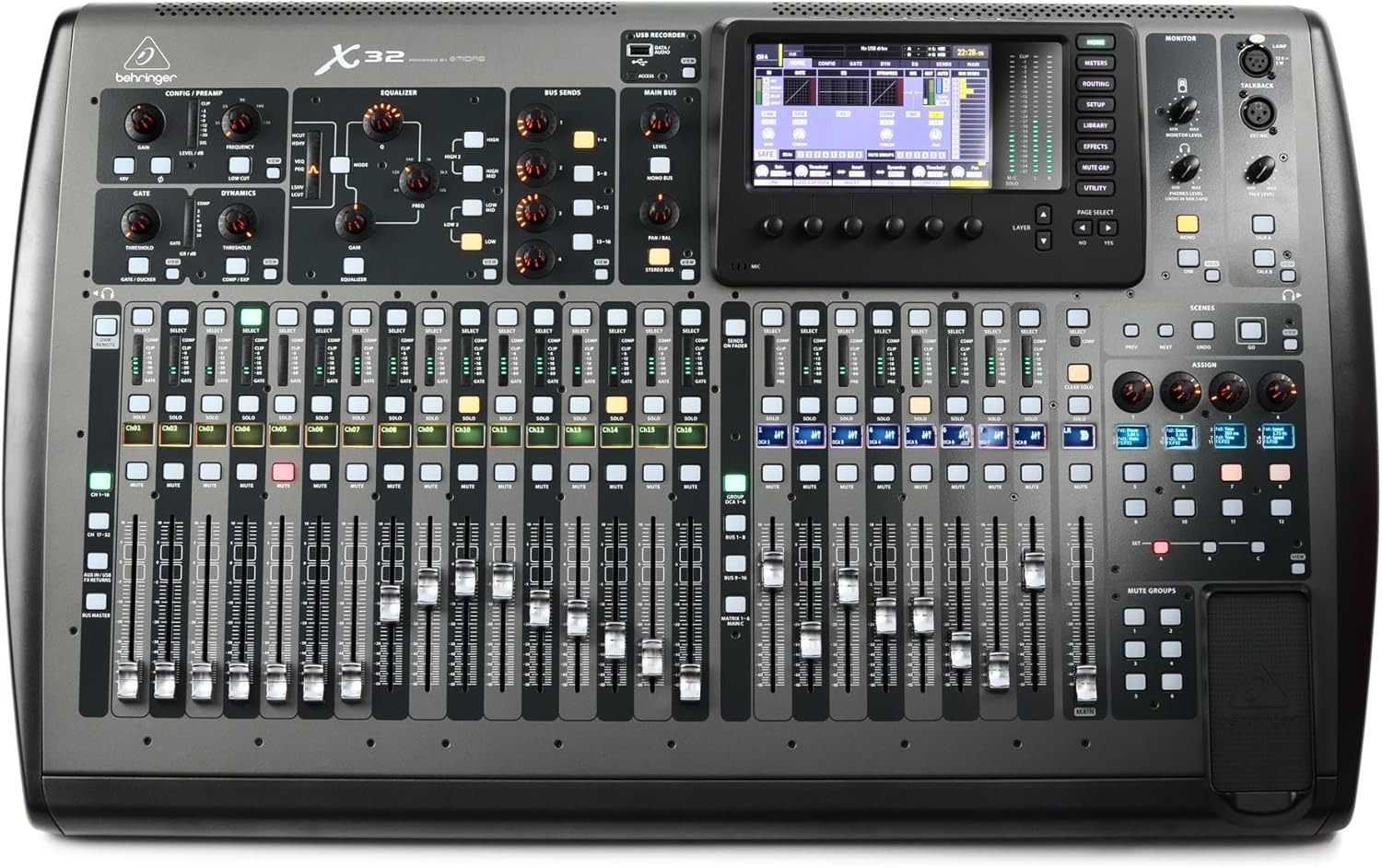Behringer 32 40-Input 25-Bus Digital Mixing Console, Black (X32)