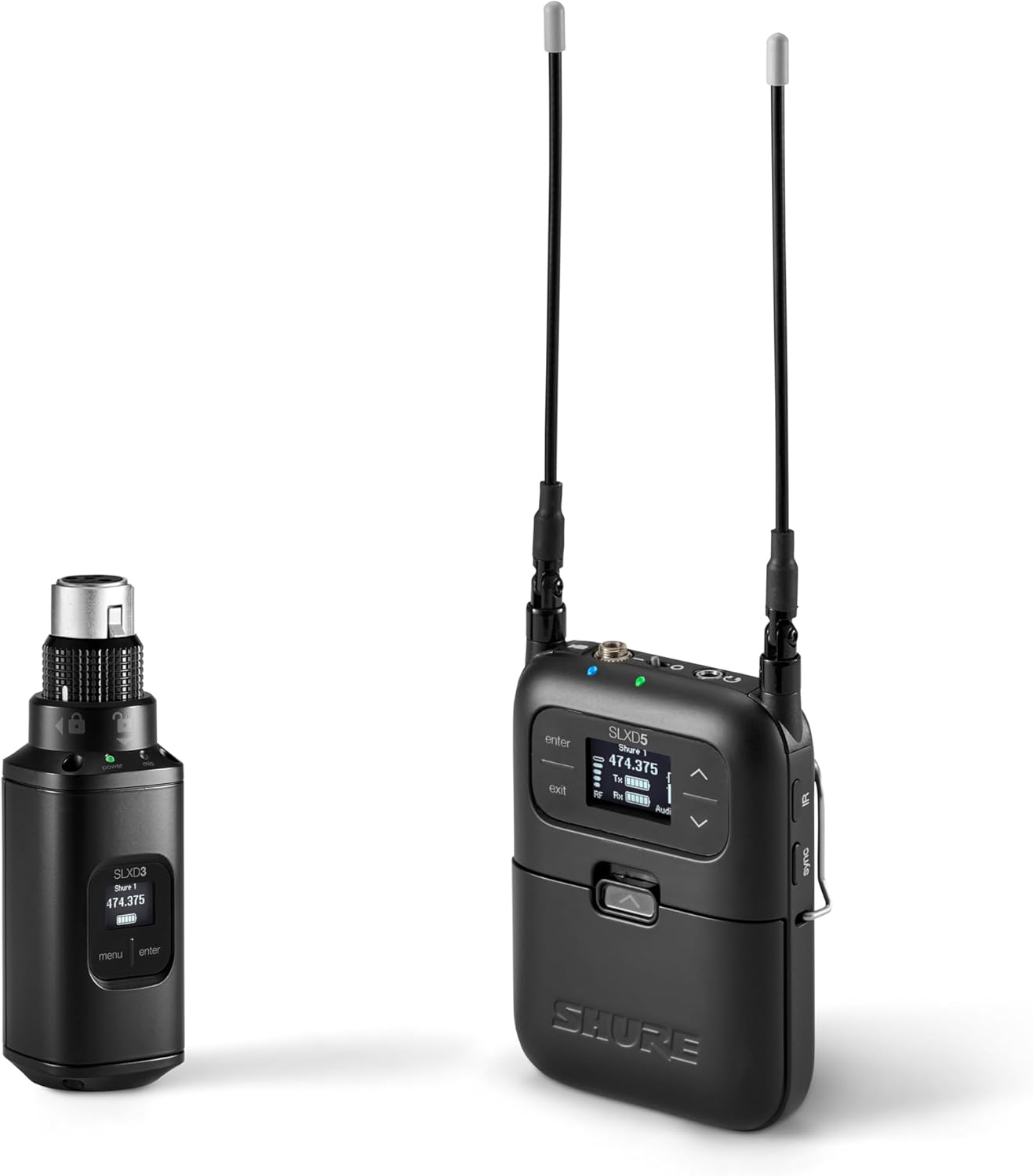 Shure SLXD35 Digital Wireless Plug-On System with Transmitter and Portable Receiver for Video Production, G58 Band (SLXD35-G58)