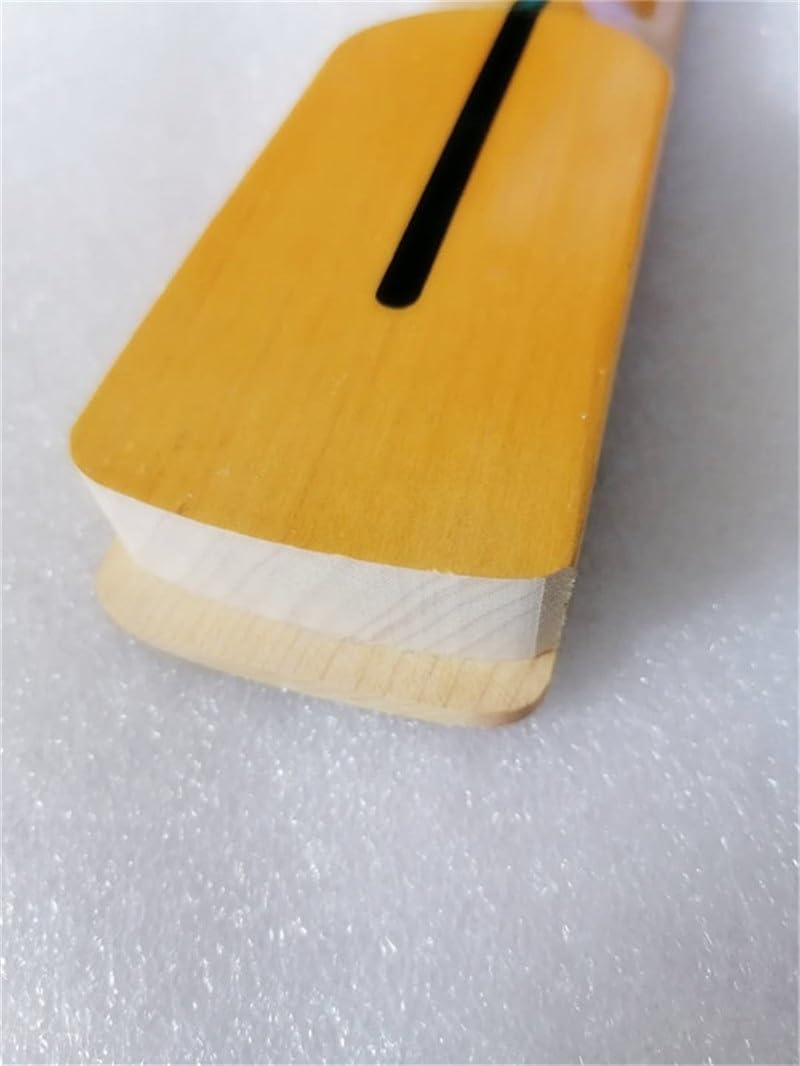 21 Frets Maple Electric Bass Guitar Neck With Maple Fingerboard Inlay Dots Yellow Color Glossy Paint Guitar Parts