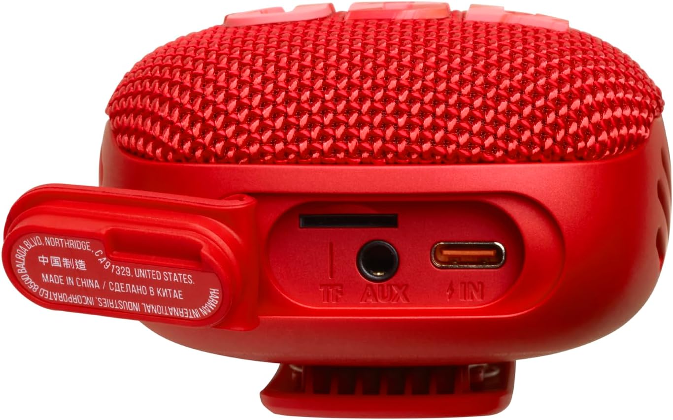 JBL Wind 3 FM Bluetooth Handlebar Speaker (Red)