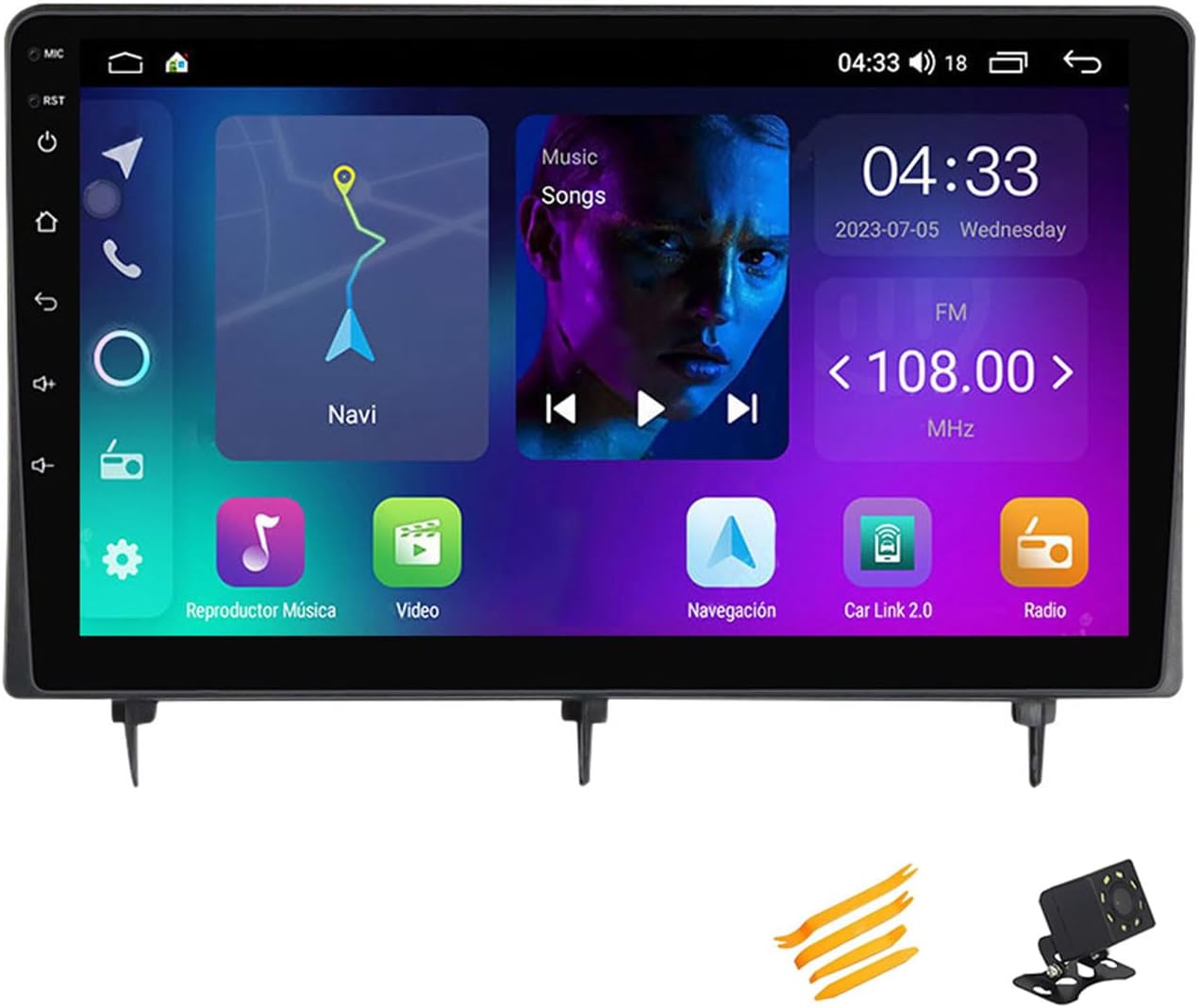 Android 13 Car Stereo Bluetooth Car Play 2 DIN Touch Screen Compatible with Honda Civic 2022 9In QLED Display Car Radio with Navigation Android Auto FM RDS SWC,4 Core NF1 1G+32G