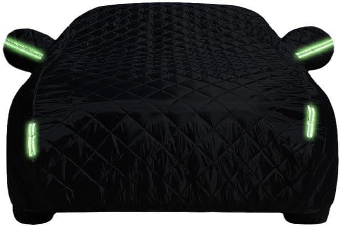 Generic Hail Protector Car Cover Compatible with 𝐅𝐨𝐫𝐝 F1 1948-1952, Hail Car Cover with Reflective Warning Stripes for All-Weather Protection, Black