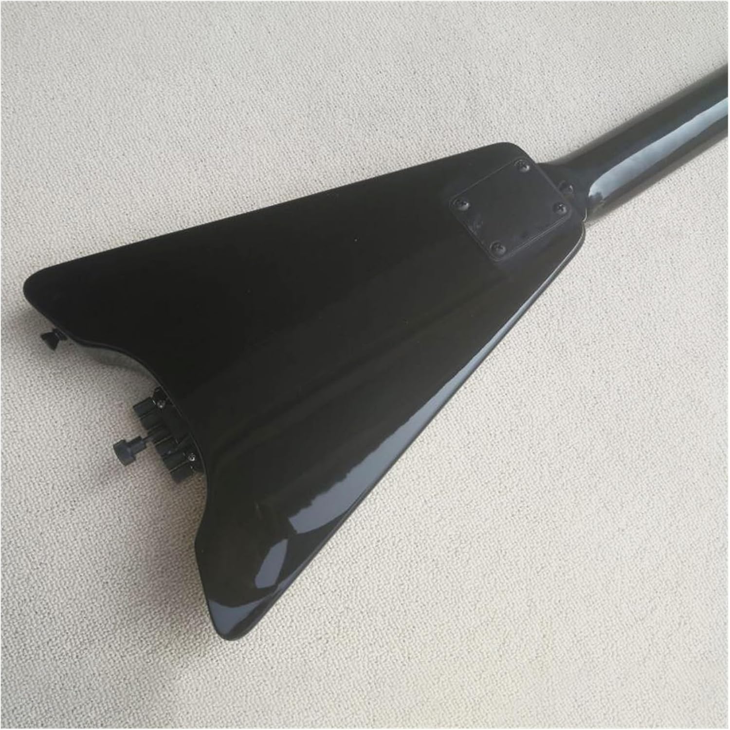 Left Hand Black 24 Frets Headless Electric Guitar with Basswood Body Rosewood Fretboard Professional Headless Guitar