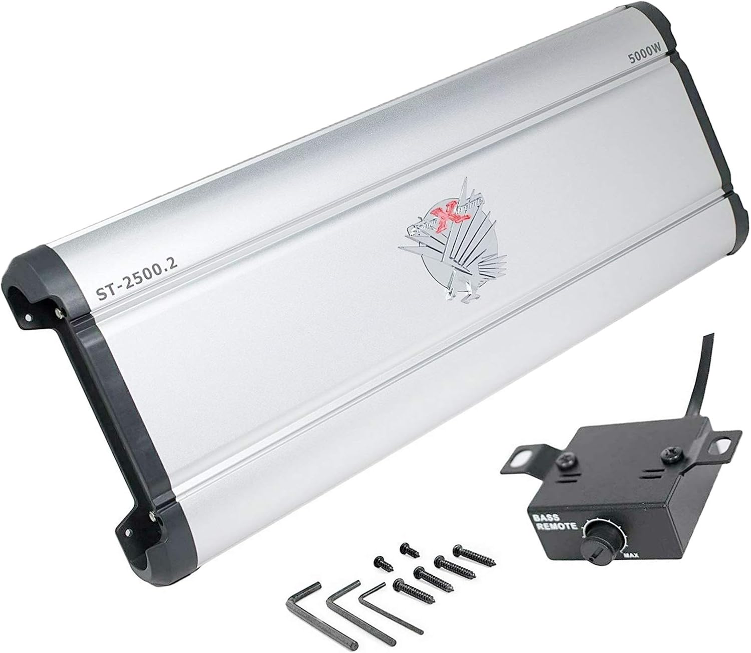 Car Amplifiers ST-2500.2 5000W 2 Channels Class AB MOSFET Amp 2/4 Ohm Stable with Remote Sub Control