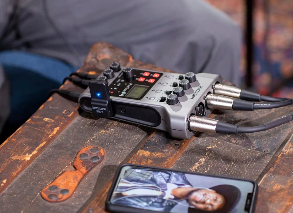 Zoom PodTrak P4 Portable Podcast Recorder with 2X BPHS1 Broadcast Headphones with Microphone, 2X Headphone Adapter, 4X AA Batteries, 32GB SD Card, USB-C Cable and StreamEye Polishing Cloth