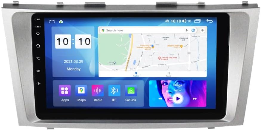 Android Car Stereo for Toyota Camry 2006-2011,9 inch IPS Touchscreen with Upgrade Wireless CarPlay & Android Auto,WiFi/GPS,Support SWC and Subwoofer,4-Core 1+32G