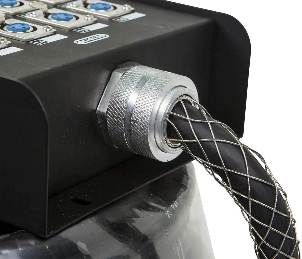 Monoprice 20-Channel Snake & 16 XLR x 4 TRS Stage Box - With 16 Downstream and 4 Upstream Connections, 100 Feet, Black