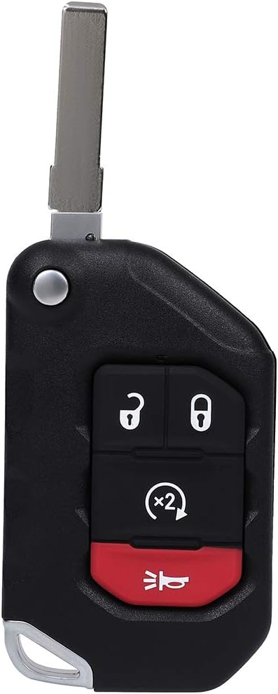 ECCPP OHT1130261 68416782AA 1-Pack Keyless Entry Remote Car Key Fob Replacement for 2020 Fit for Jeep Gladiator 3.6L 2020 Fit for Jeep Gladiator --L 4 Button