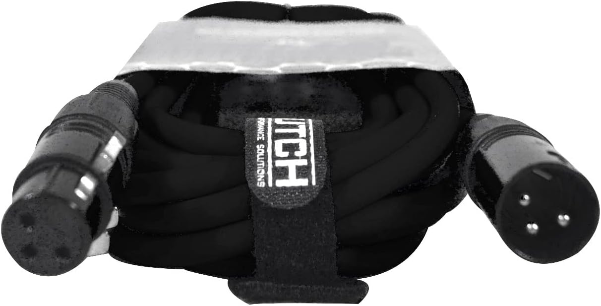 Pro Audio DJ 20' ft XLR Male to XLR Female Black Microphone Speaker Cables 20 Pk