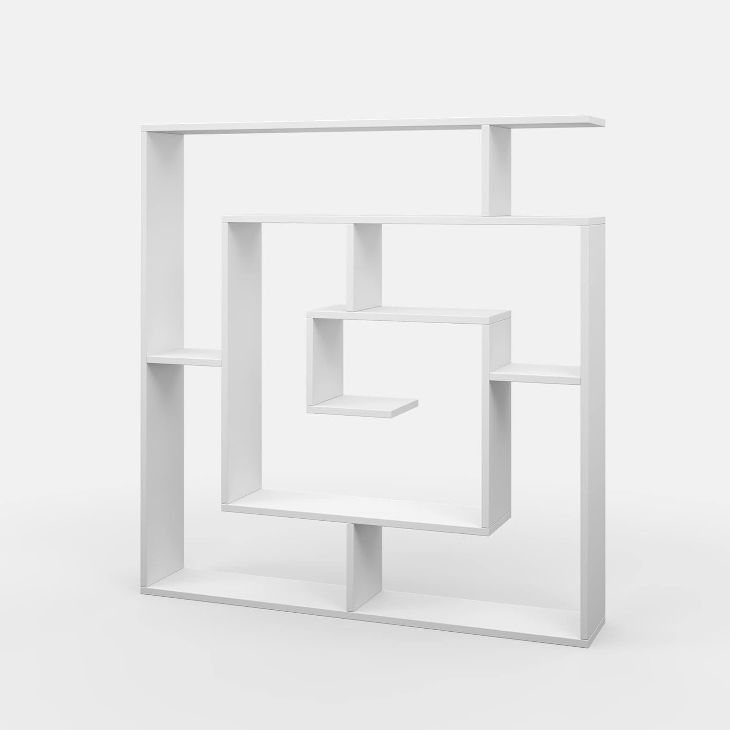 Ada Home Décor Briscoe Bookcase, 49'' x 51'' x 8.5'', White