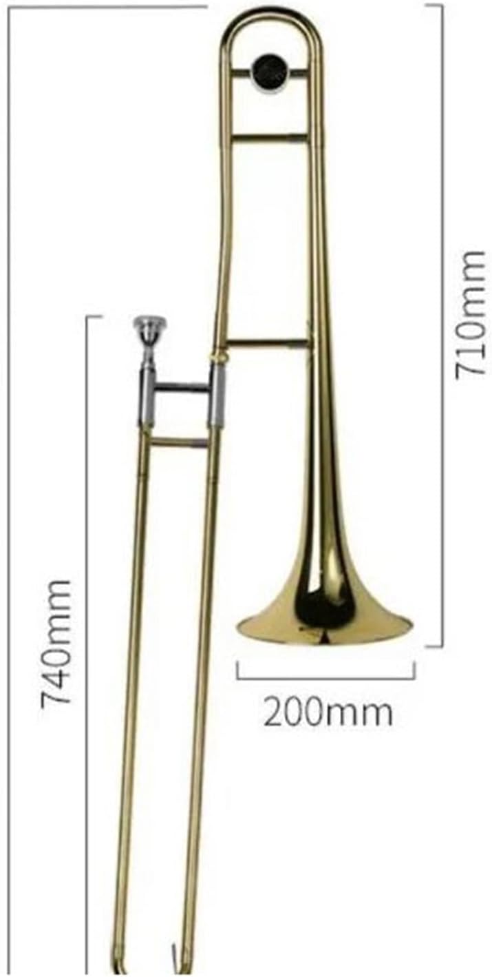 Adult Trombone Instrument Brass Trombone Professional Alto Tenor B Flat With Gloves Adult Beginner Gold Paint