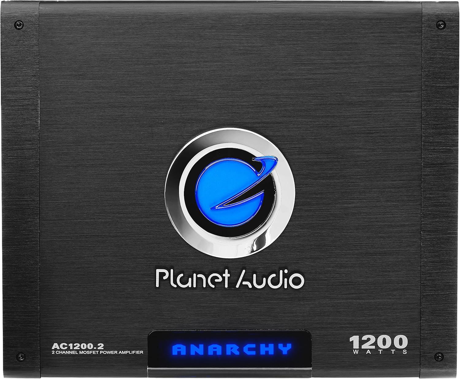 Planet Audio AC1200.2 2 Channel Car Amplifier - 1200 High Output, High/Low Level Inputs, High/Low Pass Crossover, Hook Up to Subwoofer for Bass