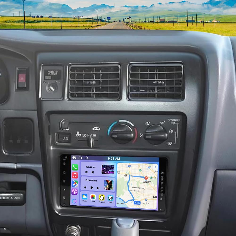 4G+64G Android 13 Double Din Car Stereo for Toyota Tacoma 1998-2004 with Wireless CarPlay & Android Auto, 7 Inch Touchscreen Car Radio Receiver Support GPS Navi WiFi Bluetooth SWC BT FM Backup Camera
