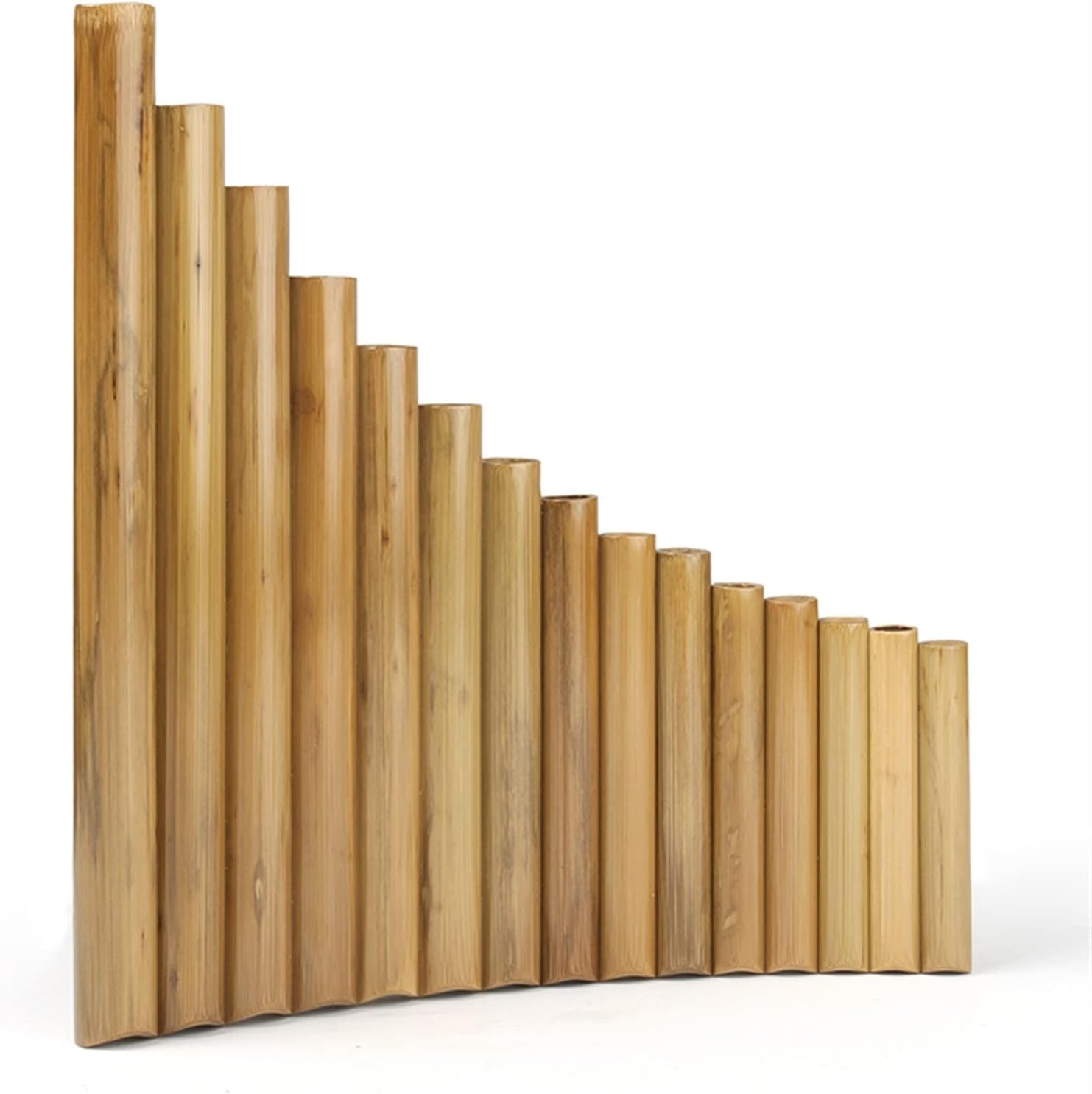 KESHUO 15 Pipes Pan Flute G Key Folk Handmade Woodwind Musical Instruments Panpipes