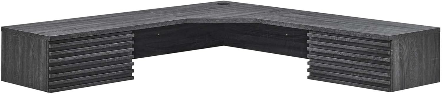 EEI-6181-CHA Render Wall Mount Corner Office Desk, Charcoal
