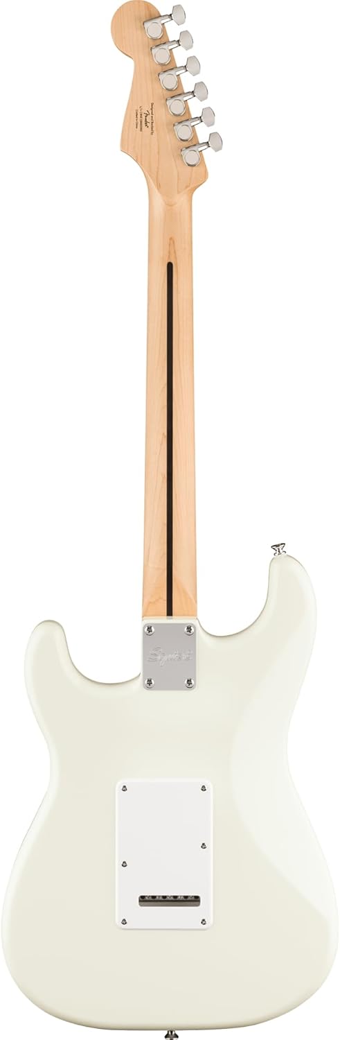 Fender FSR Squier Sonic Stratocaster Electric Guitar - Arctic White, Maple Fingerboard, White Pickguard