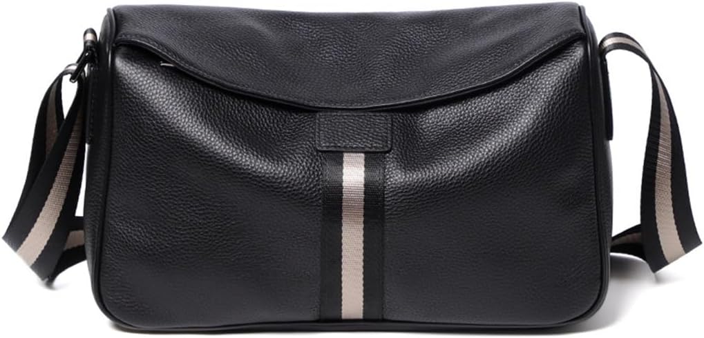 Fashionable Men's Bag Leather Shoulder Soft Cowhide Crossbody Casual Sports Boys