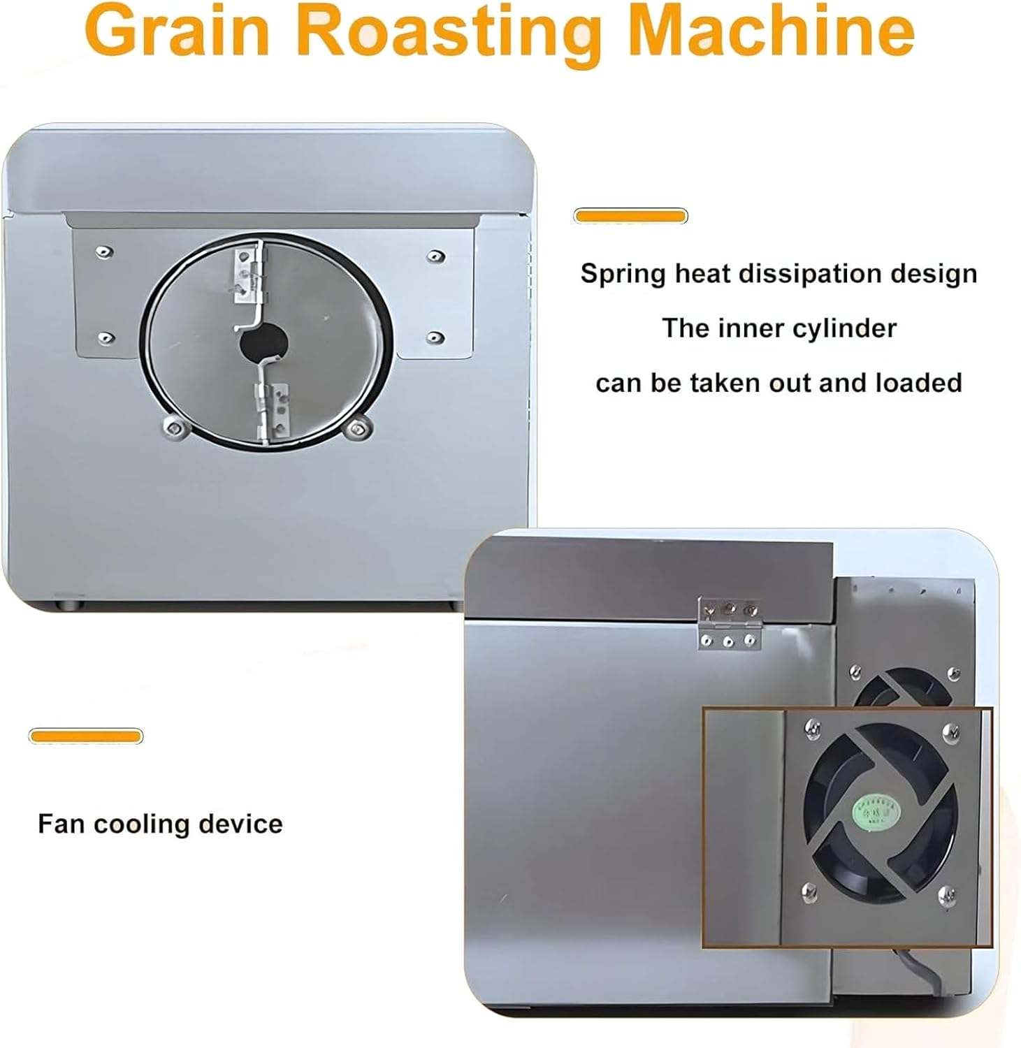 Coffee Roaster, Coffee Bean Roaster Machine Electric Coffee Roaster Machine Electric Drum Coffee Roaster with Timer and Roasting Temperature Setting for Home Commercial Use