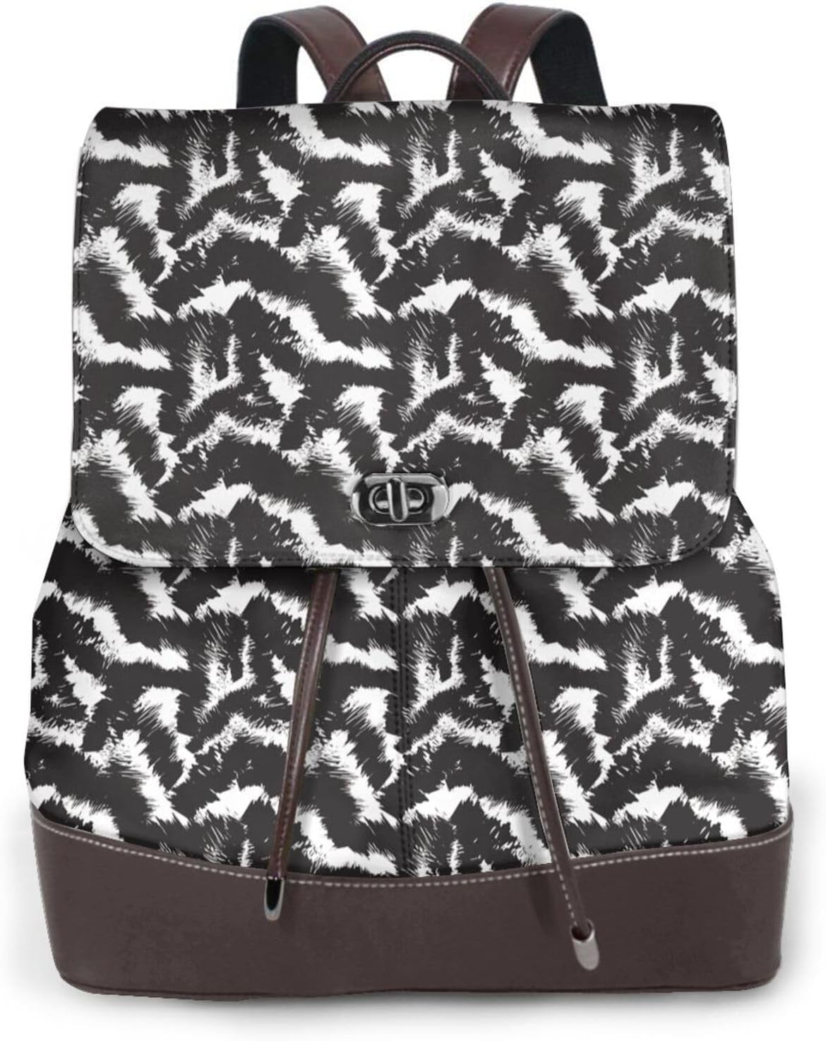 Abstract Brush Strokes for Womens Backpack Purse Microfiber PU Anti-theft Large Fashion Designer Travel Bag Ladies Shoulder Bags