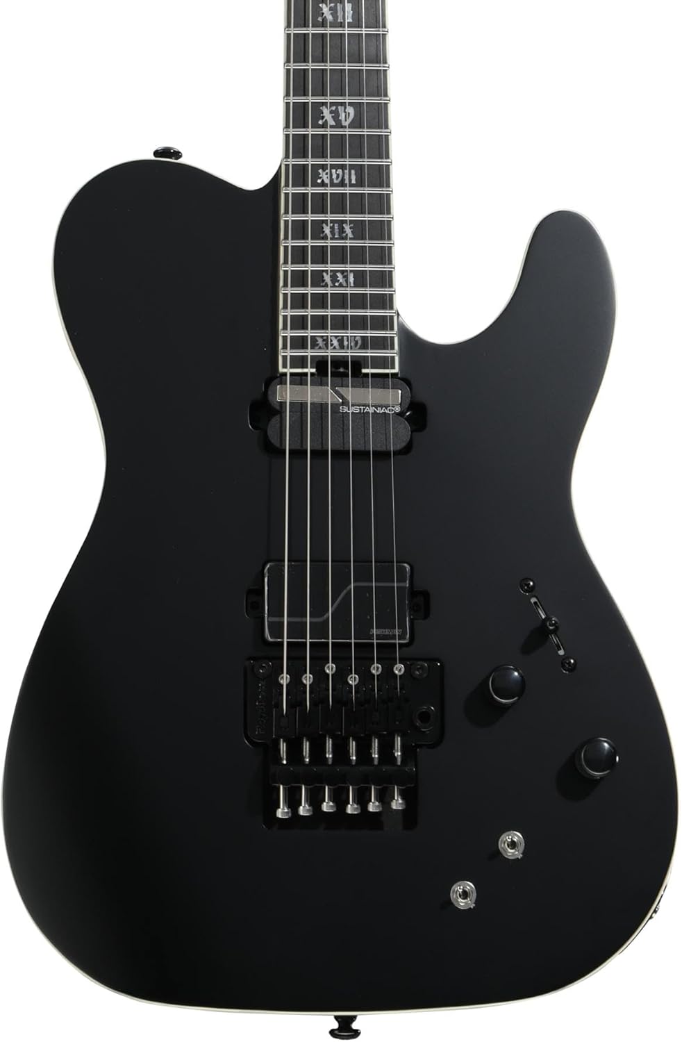 Schecter PT FR-S SLS Elite Evil Twin Electric Guitar - Satin Black/Light Gray Stain