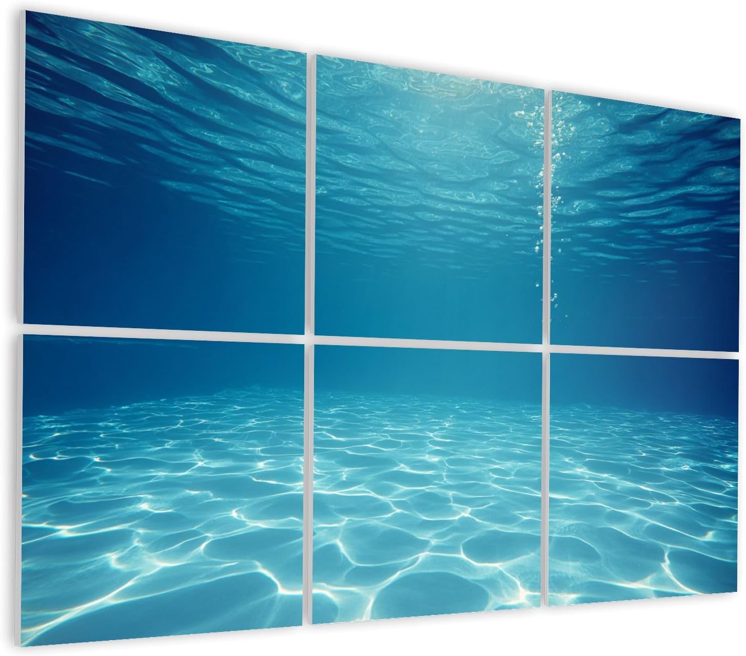 6 Pack Art Acoustic Panels Self Adhesive Underwater empty swimming pool Decorative Soundproof Wall Panels Sound Absorbing Panel 48