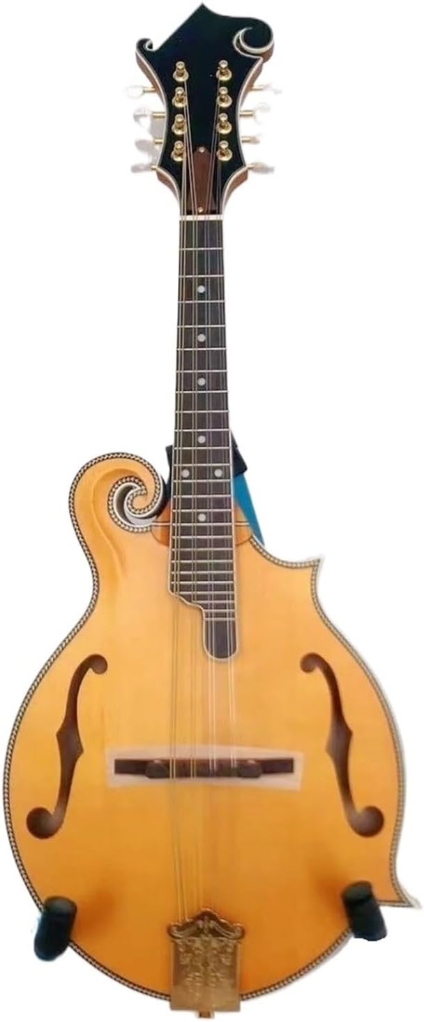 Handmade All Single F Mandolin Spruce Pattern Maple Eight String Professional Musical Instrument Beginner Mandolin String Instrument