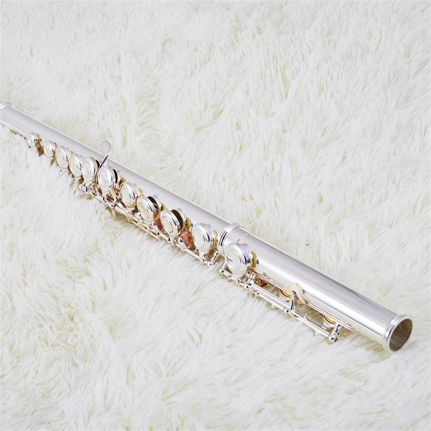 Flute Flute Instrument in C Key 16-Hole Closed-Hole Key Flute with E Key Tuned Woodwind Instrument Silver-Plated Flutes Musical Instruments