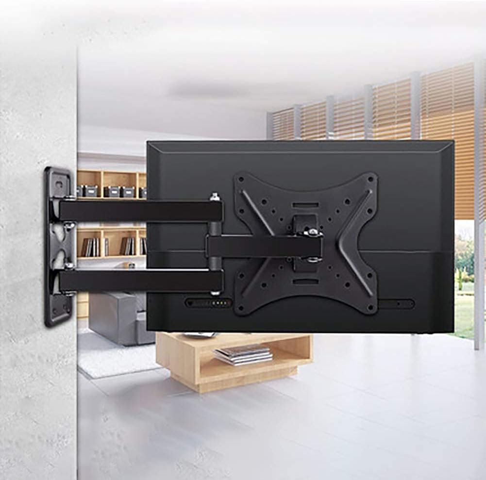 TV Wall BracketUniversal TV Wall Mount Bracket with Telescopic Rotating Feature Black TV Accessories for All TV Sizes