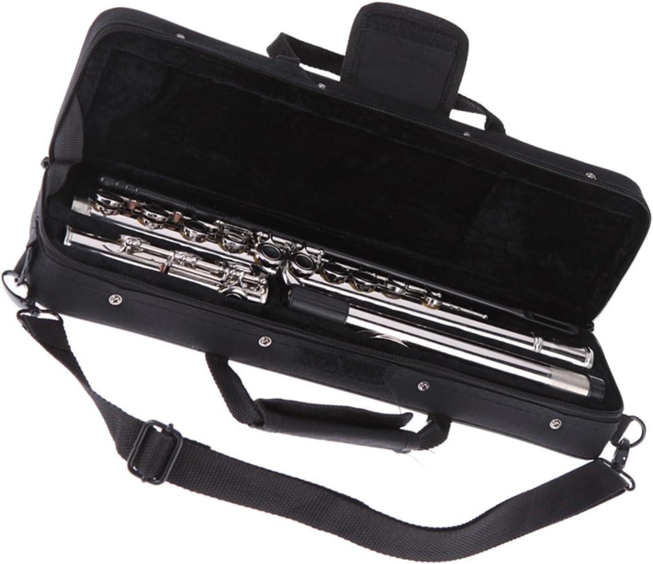 Flute Flute Silver Plated 16 Holes C Key Cupronickel Woodwind Instrument with Bag Flutes Musical Instruments