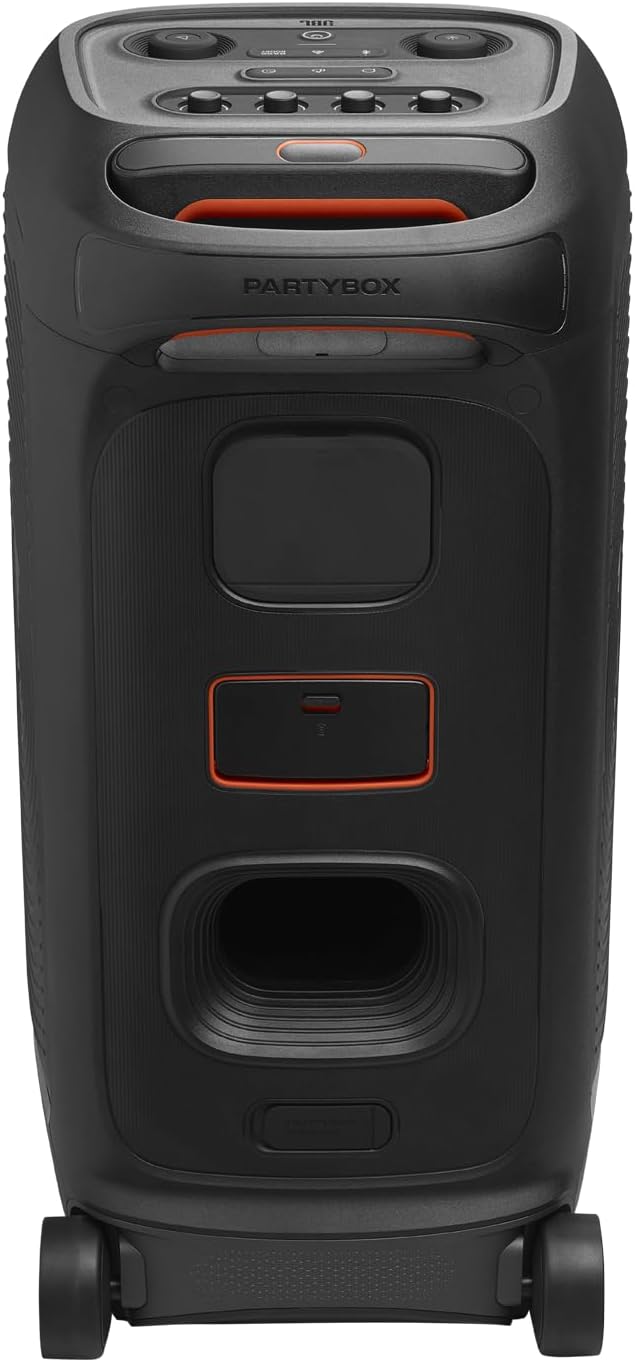 JBL PartyBox Stage 320 Portable Party Speaker with Wireless Two Microphone System (Black)