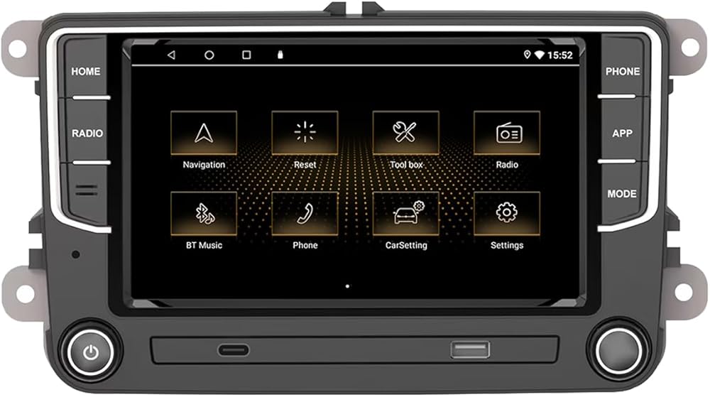 7 Inch Android 13 Car Radio for Volkswagen Golf 5 6 Polo Skoda Tiguan Passat Compatible with CarPlay Android Auto, 2 DIN Touch Car Radio Display with BT FM/RDS GPS WiFi USB Canbus SWC+ Reversing