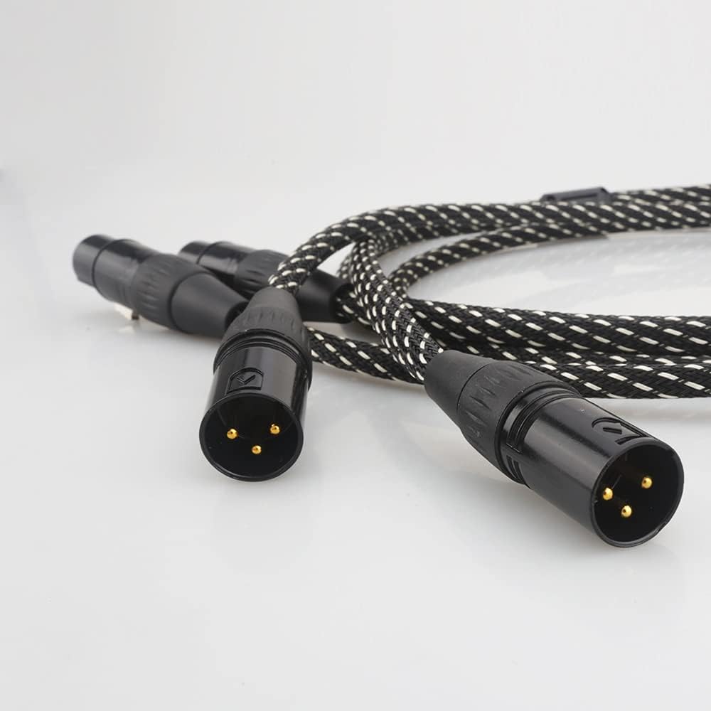 A53+XW54 5N OCC Copper Conductor Audio Balance Interconnect Cable with Gold Plated XLR Plug Connector HiFi Audio XLR Plug Cable (Length : 5m)