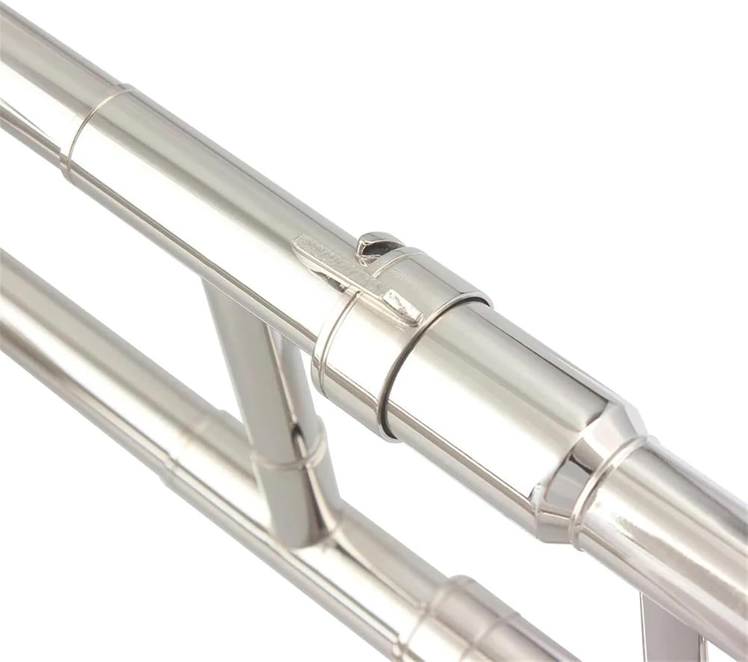 Professionals euphonium Bb Lacquer Silver Trombone Brass Body Alto Trombone Set With Mouthpiece Storage Bag Mute Rod Accessories(Silver trombone set)