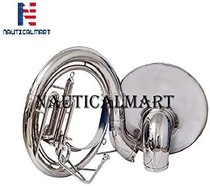 Sousaphone 22 Valve Big Tuba Made Of/Full Brass W/Bag Brass Finish Tubas Silver Musical Instrument Gift