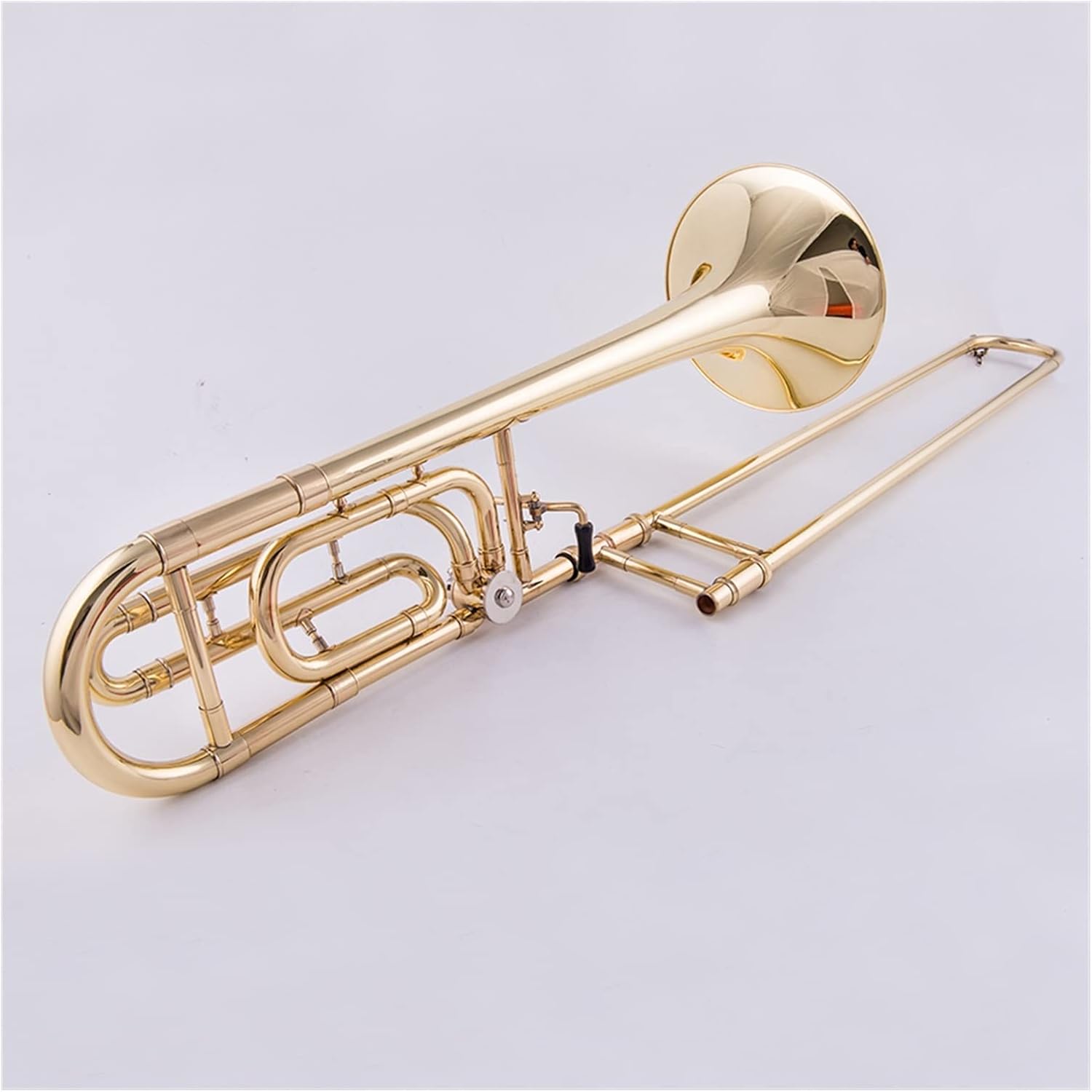 FLFL Student Trombone Professional Tenor Trombone B Flat Turn F Transposition Trombone Lacquer Gold with Accessories