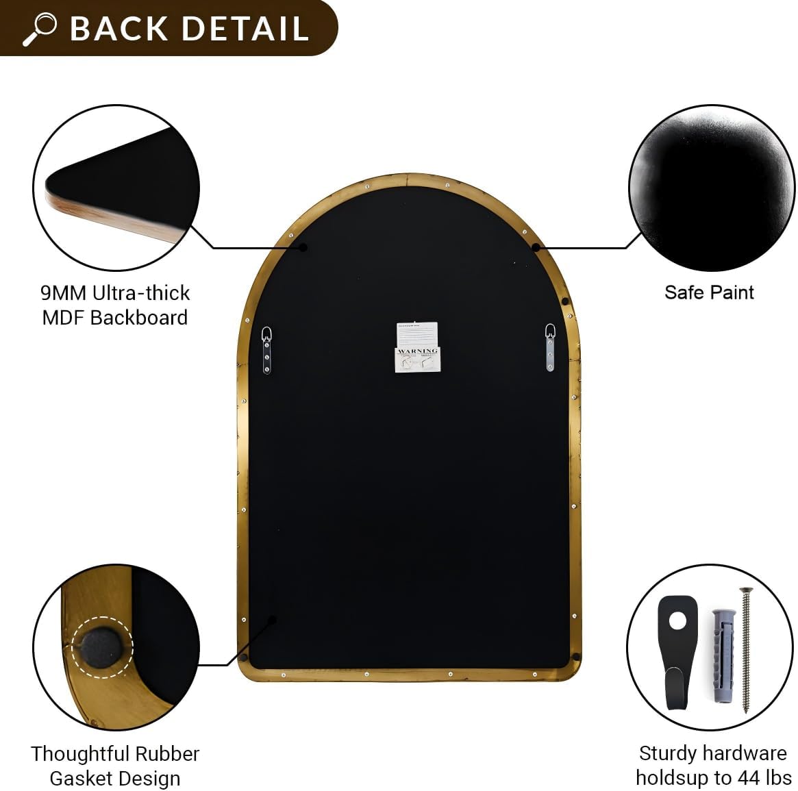 ANDY STAR Arched Mirror, 22