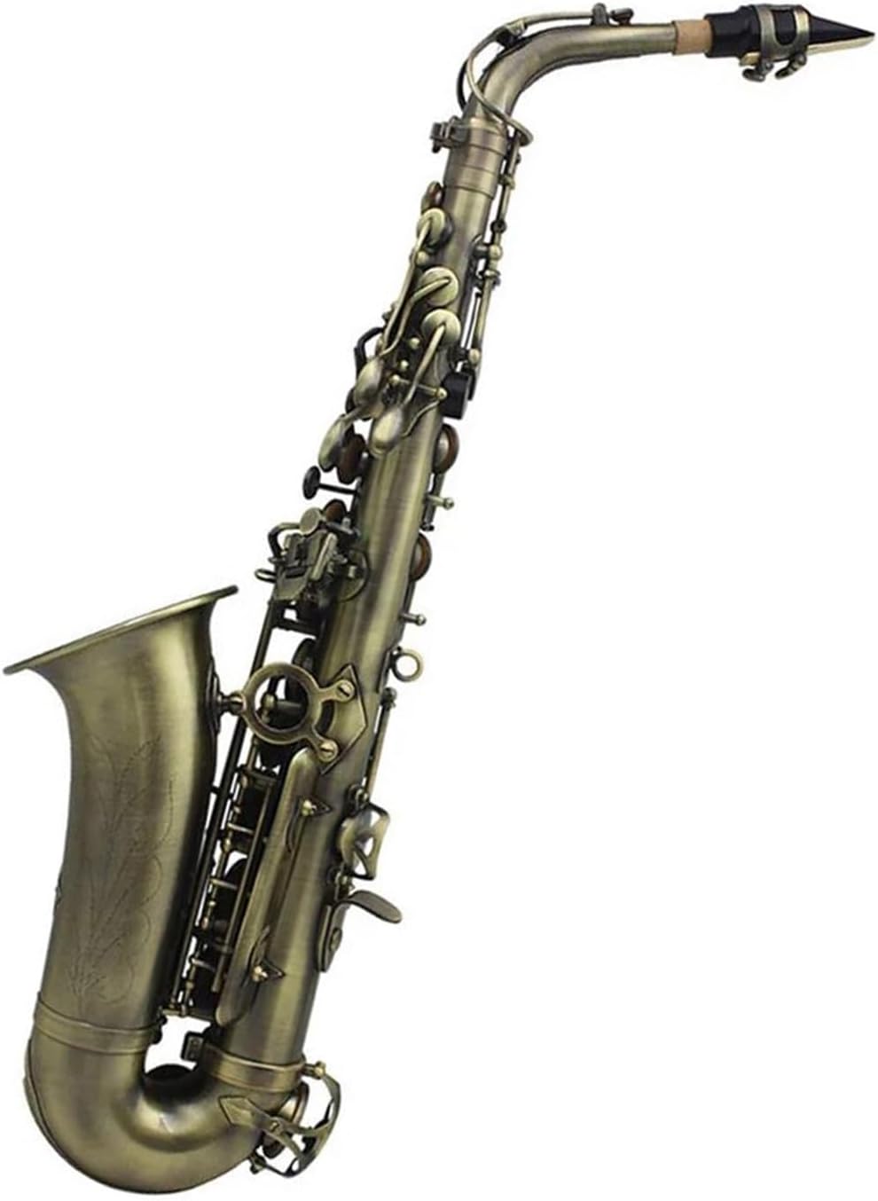 VBDEFRT Eb Alto Saxophone Antique Green Professional Woodwind Instrument Key E Flat Sax With Case Musical Instrument Parts