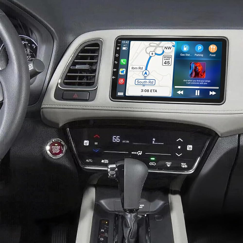9 Inch Android 13 Car Stereo for Honda Vezel HR-V 2014-2019 IPS Touch Screen Double Din Car Audio Receiver w/Wireless Carplay Android Auto GPS Navigation Bluetooth WiFi AHD SWC BT Backup Camera, 2+32G