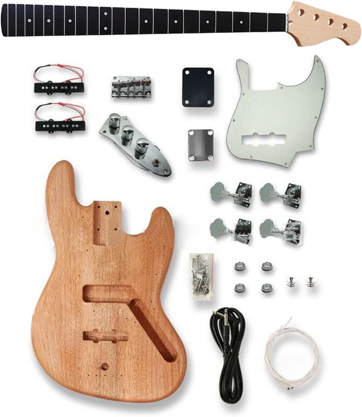 TSTS Electric Guitar DIY Semi-Finished Product Assembly Modified Guitar Set Guitar Body Maple Neck Unfinished Electric Guitar Kit (Color : 02)